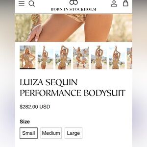 Luiza sequin performance bodysuit